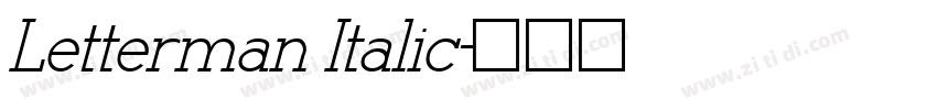 Letterman Italic字体转换